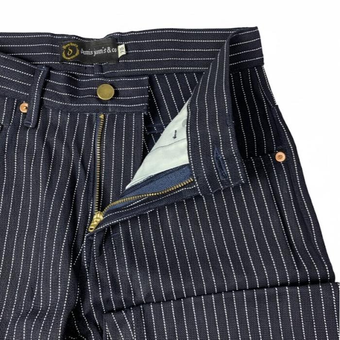 Celana Jeans Pria Bahan Wabash Premium | Motif Garis-garis Klasik | Size 27–45