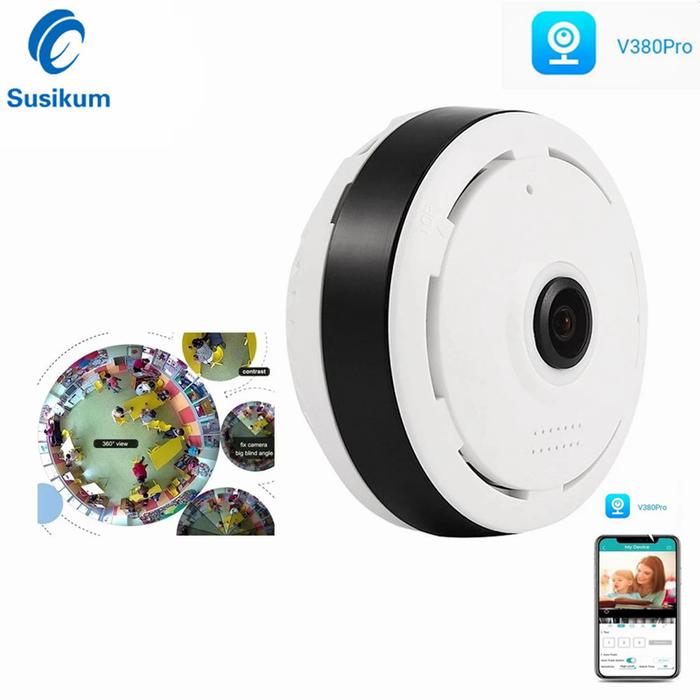 V380 Pro 3MP WIFI 360 Degree Camera Panoramic Fisheye Lens CCTV Smart Home Indoor Wireless Camera Se