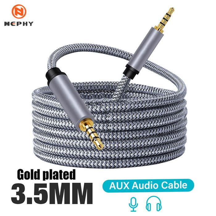 High quality Audio Aux Cable 3.5mm To 3.5 mm TRRS 4 Pole For Car Headset Microphone HIFI Stereo Jack