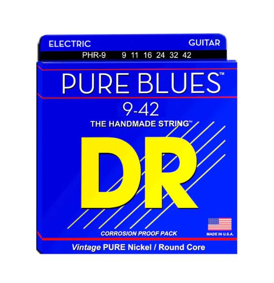 DR STRINGS PHR 9 PURE BLUES PURE NICKEL ELECTRIC STRINGS LIGHT 9-42 S