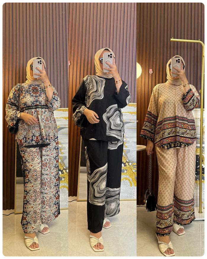 Alyssa - Alyssa Set Rayon Adem Busui Motif Kekinian
