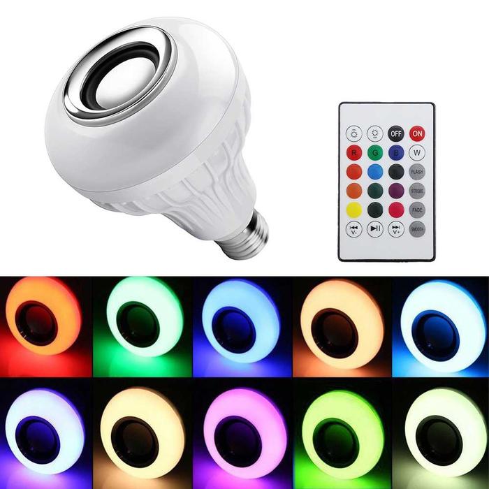 Bohlam LED Lampu LED Speaker Bluetooth LED RGB E27 12W Bluetooth Speaker Lampu LED RGB 12w Speaker