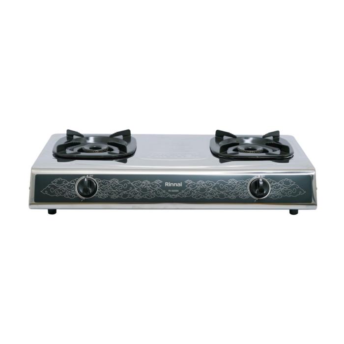 RINNAI Kompor Gas 2 Tungku Batik Stainless RI-522SS