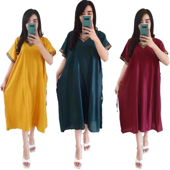 Paket Usaha 5 Daster Arab Polos Nabila Rayon Ld 120 Terlaris