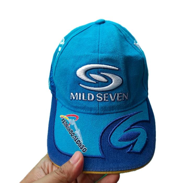 Mild Seven Topi Baseball Biru dengan Logo Bordir dan Desain Unik untuk Gaya Anda Outfit