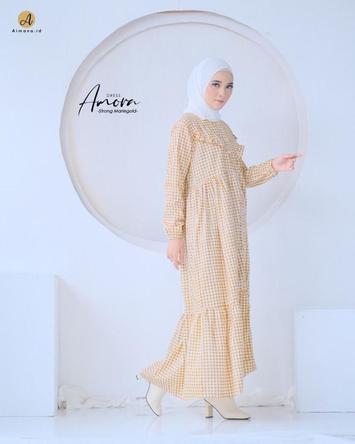 Aimana - Amora Dress - Dress Square Pattern