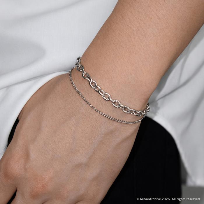 Arnae Archive — Cable Layered Chain Bracelet — Gelang Unisex