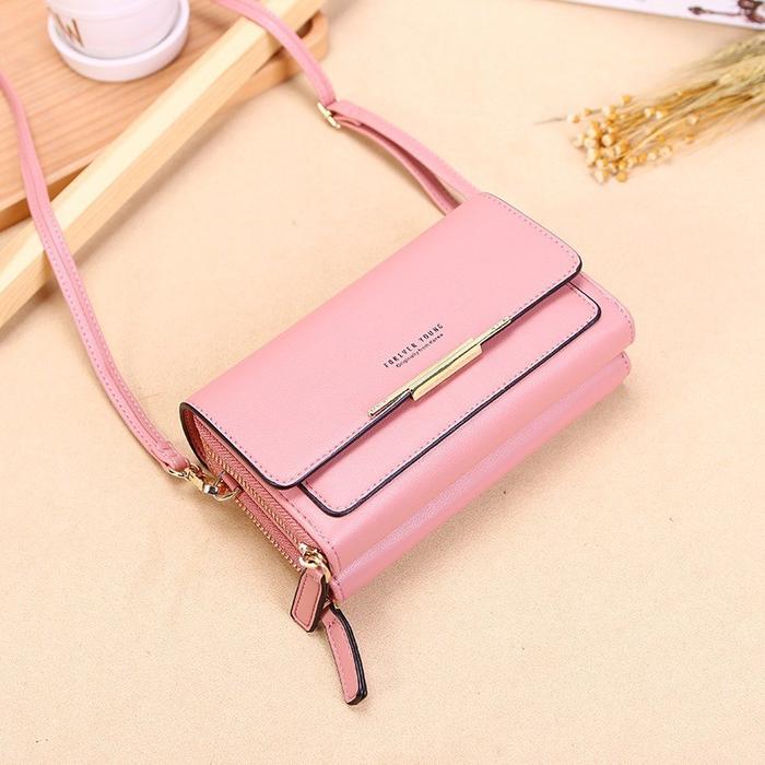 NEW Tas Hp Tas Wanita Dompet Selempang Kulit Impor Wanita Tali Panjang Serbaguna Buat Kondangan Keki