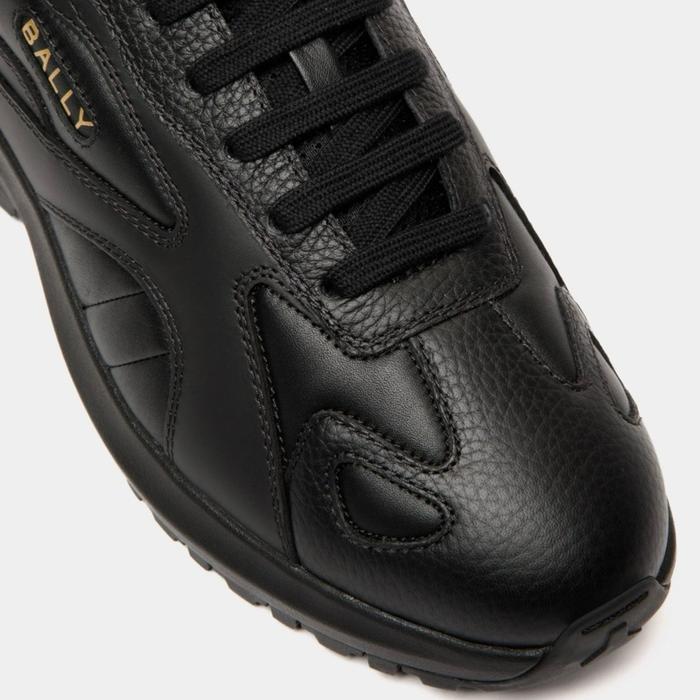 Bally Sepatu Sneakers Pria B Ally Outliner Leather Black Original Authentic 100% dengan Box