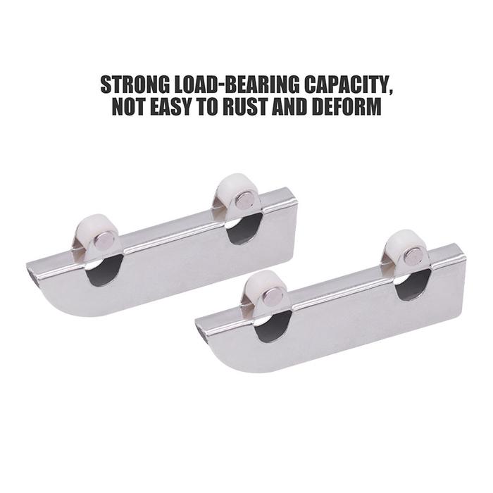 10pcs 5cm Kaca Pintu Geser Roda / Roda Rel Pintu Geser Katrol Pintu Baja Tahan Karat / Kaca Katrol P