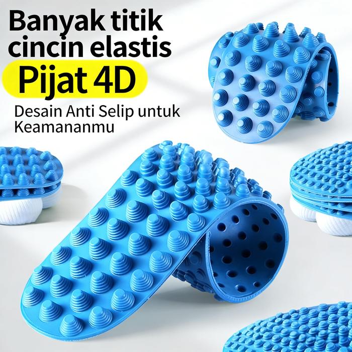 Sandal Rematik Terapi Pijat Akupuntur Kaki Kesehatan Pria Wanita Alas Sepatu Kesehatan Insole Pijat 