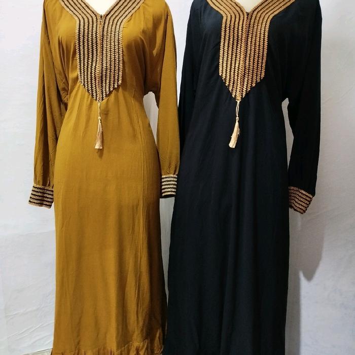 Daster renda arabian Baju Wanita Busui Resseleting Dress Tidur Panjang  Dewasa