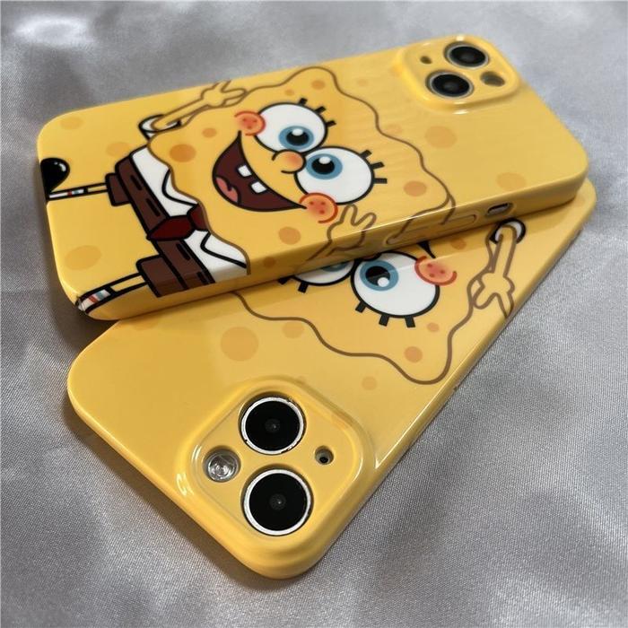 Spongebob Hard Case Glossy For IPhone 6 6s 6 Plus 6s Plus 7 8 SE 7 Plus 8 Plus X Xs Xr Xs Max 11 12