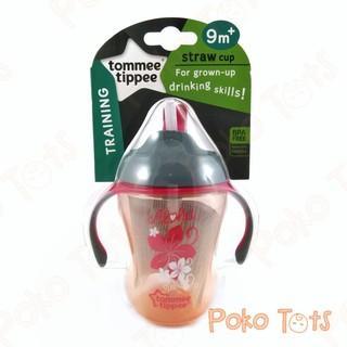 Tommee Tippee Training Straw Cup 230ml Botol Minum Sedotan - Orange