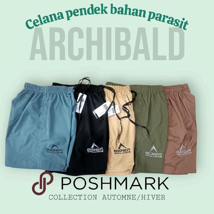 EIGER Celana Pendek Pria Bahan Parasit dengan Kantong Dua Archibald Poshmark Collection Automne/Hive