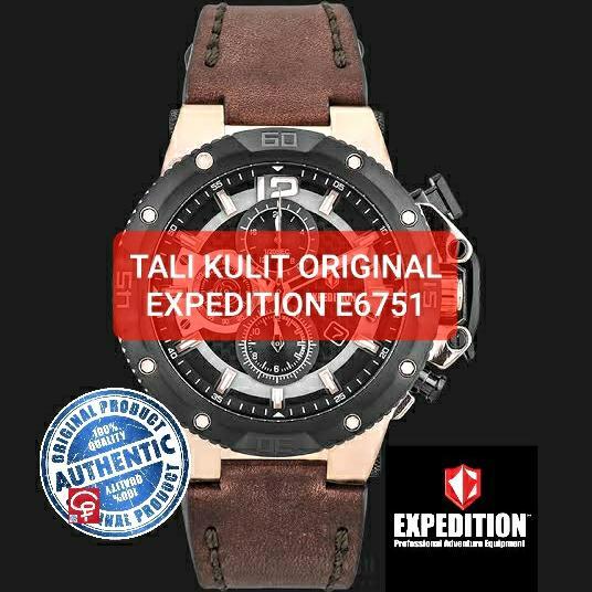 STRAP KULIT TALI JAM EXPEDITION E6751 E 6751 ORIGINAL GENUINE LEATHER