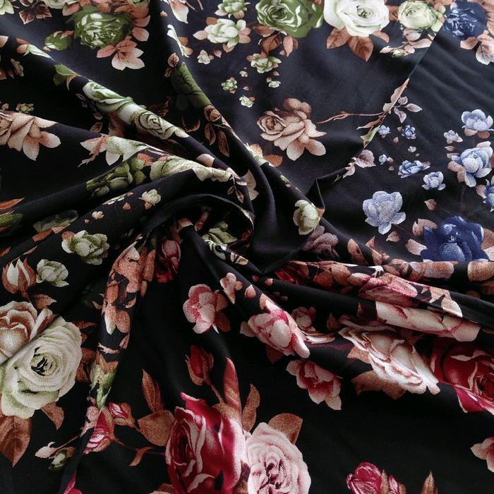 KAIN RAYON MOTIF KAIN VISCOSE MOTIF BUNGA