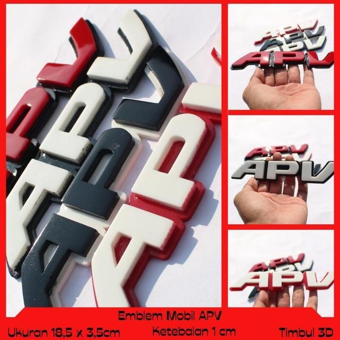 EMBLEM MOBIL SUZUKI APV TULISAN TIMBUL 3 DIMENSI VARIASI AKSESORIS EKSTERIOR MOBIL
