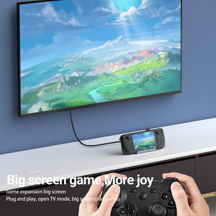 4K HD Type C Docking Station with HDMI, PD ,RJ45 ,USB2.0 Interface For Nintendo Switch/OLED Steam De