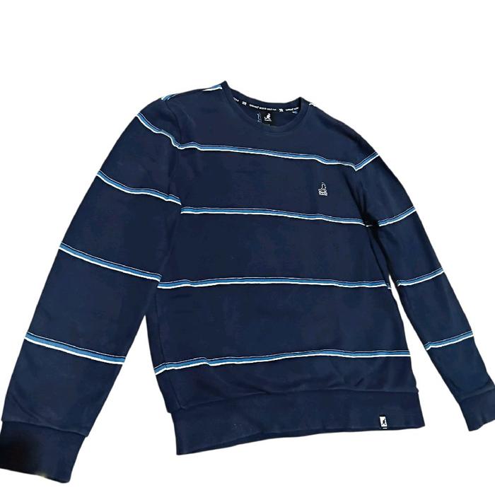 sweater kangol sweater pria wanita jaket salur sweater salur crewneck kangol