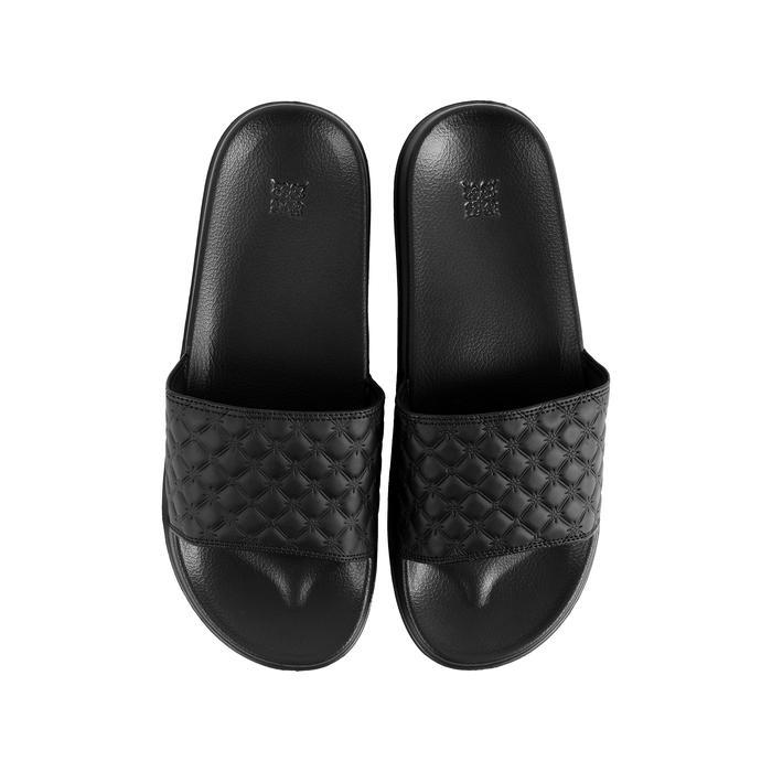 Gozeal | Slide Sandal -  Yora | Sandal Slop Bermotif | Simple Casual | Pria Wanita Unisex - Black, 3
