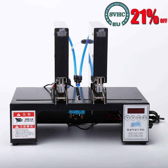 Pneumatic stapler double head automatic electric stapler binding