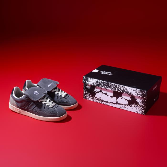 Bavito X Dustin Tiffani Grey White - Sepatu Sneakers Casual Pria Wanita Full Suede Size 36 - 44