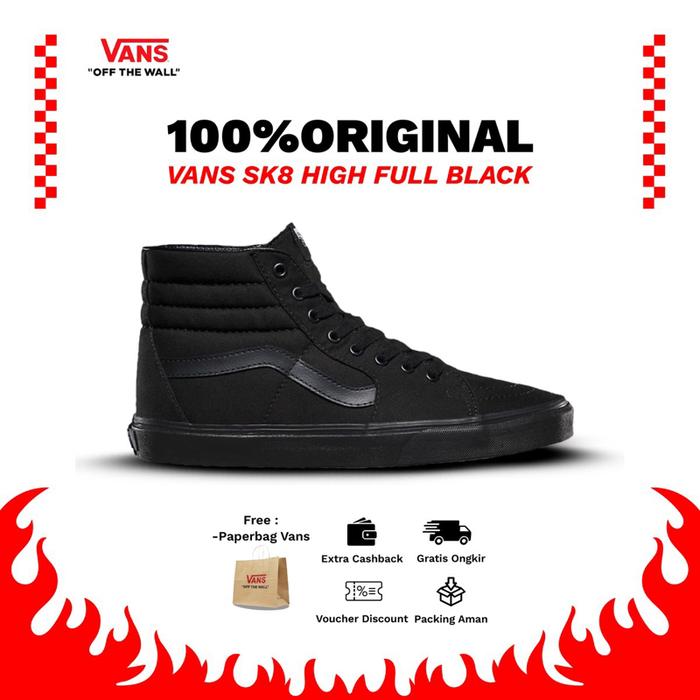 VANS SK8 HIGH FULL BLACK | BNIB 100% ORIGINAL