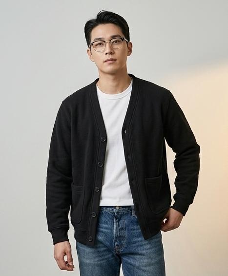 Cardigans Basic Zenich Polos Fleece Black