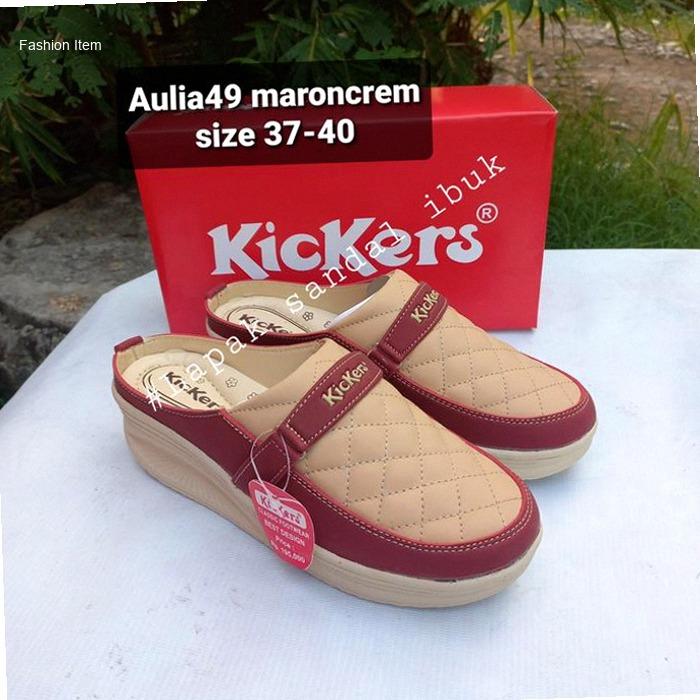 Sandal aulia Wedges Wedges Wanita 49 - Maron crem, 37 | Hot Item