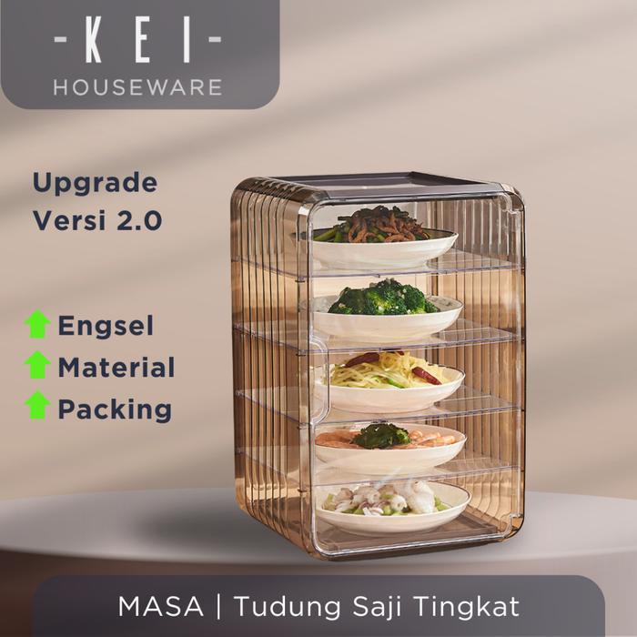 READY 【KEI】MASA Premium Tudung Saji Lauk Susun Lemari Tudung Saji Makanan Anti Debu Tudung Saji Maka