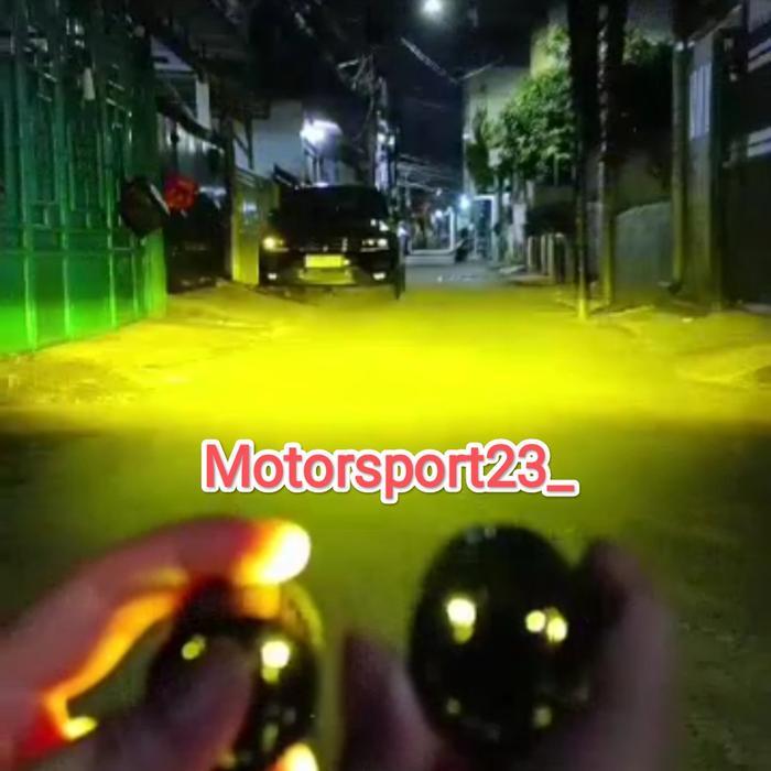 LAMPU MINI DRIVING LIGHT LED TSS RACING LAMPU TEMBAK LASER D2 2 WARNA