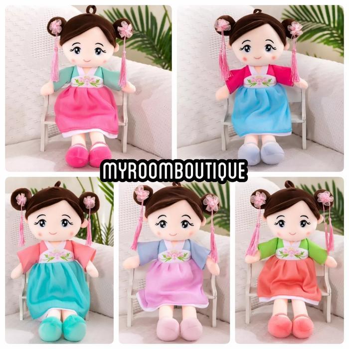 INSTAN DOLL IMPORT BONEKA ANAK KARAKTER PRETTY GIRL HANBOK KOREA LARIS