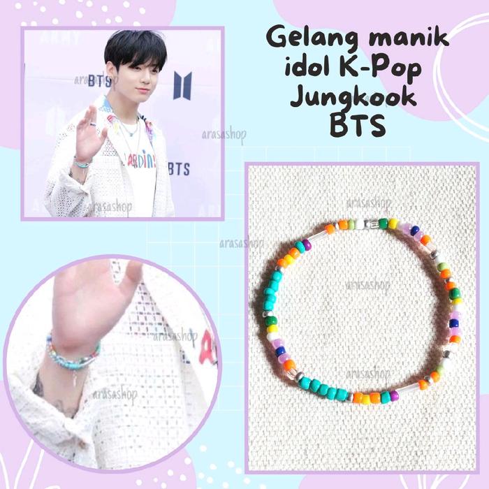 Jungkook BTS beads bracelet | gelang idol K-Pop | gelang Jungkook BTS | gelang manik bts