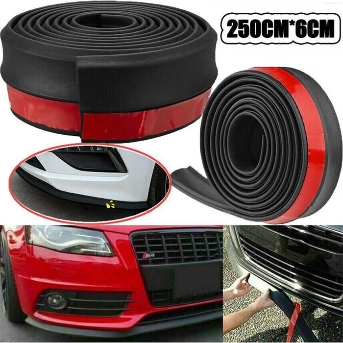 2.5M Car Bumper Lip Stickers Car Front Bumper Lip Rubber Car Bumper