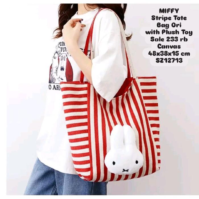 Miffy Stripe Tote Bag Ori