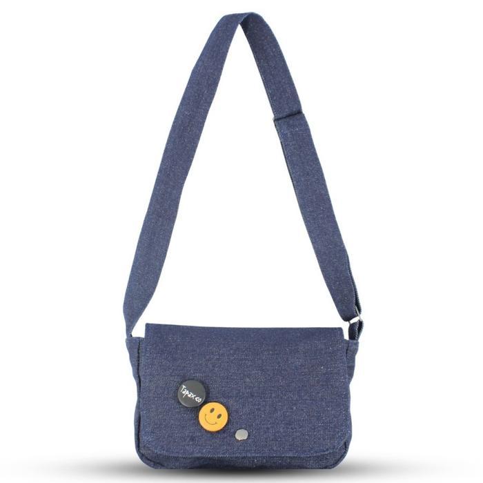 [Beli Lokal] Tapaxco Tas Selempang Pria Wanita Hanako Korean Slingbag Denim Casual Local Original