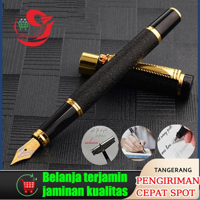 Kaligrafi fountain pen Nib 0,7mm pena kalam tutul sudah di asah siap pakai untuk lugot kitab/surah/s