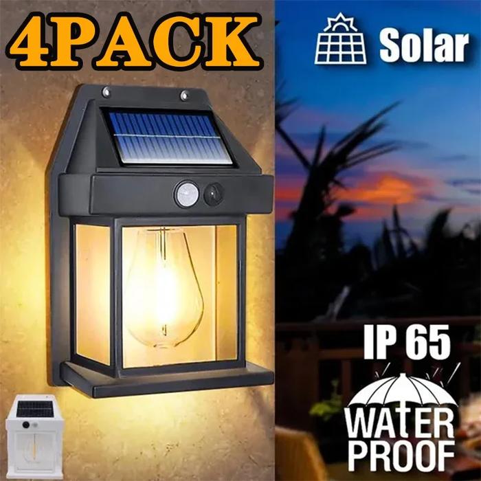 Outdoor Solar Wall Lamp Waterproof Tungsten Filament Lamp Induction