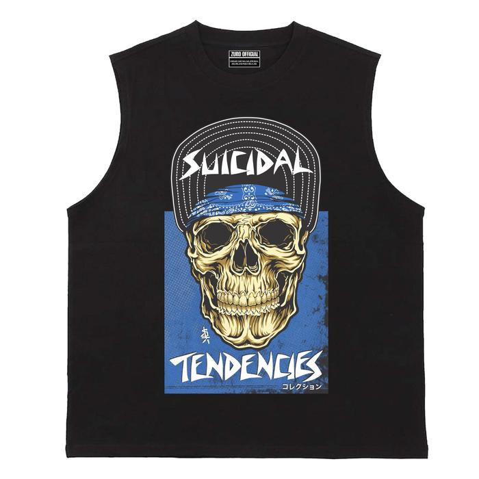 Apage T-Shirt Singlet Lekbong Pria Suicidal Tendencies Varian Tanktop man Bahan 24s Combed