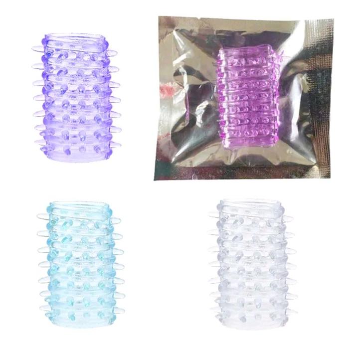 Rinh'Cincin Sangat Lembut l_Full Silicone Bentuk Duri-Elastis