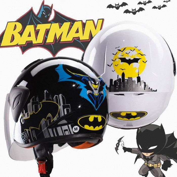 Helm Anak Lucu Motif Batman untuk Usia 2 hingga 7 Tahun - Perlindungan Kepala yang Aman dan Bergaya