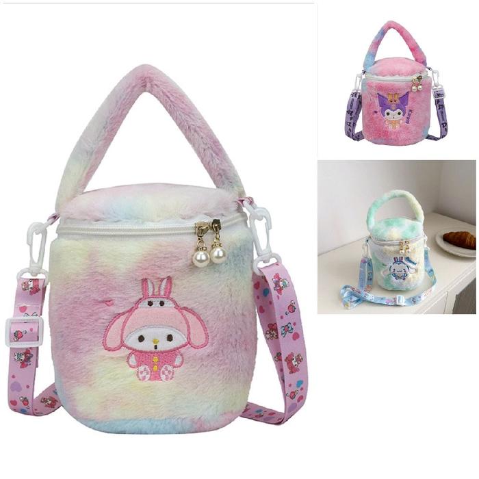 Tas selempang Gradasi bulat Tabung Sling Gradasi Bulat Tabung