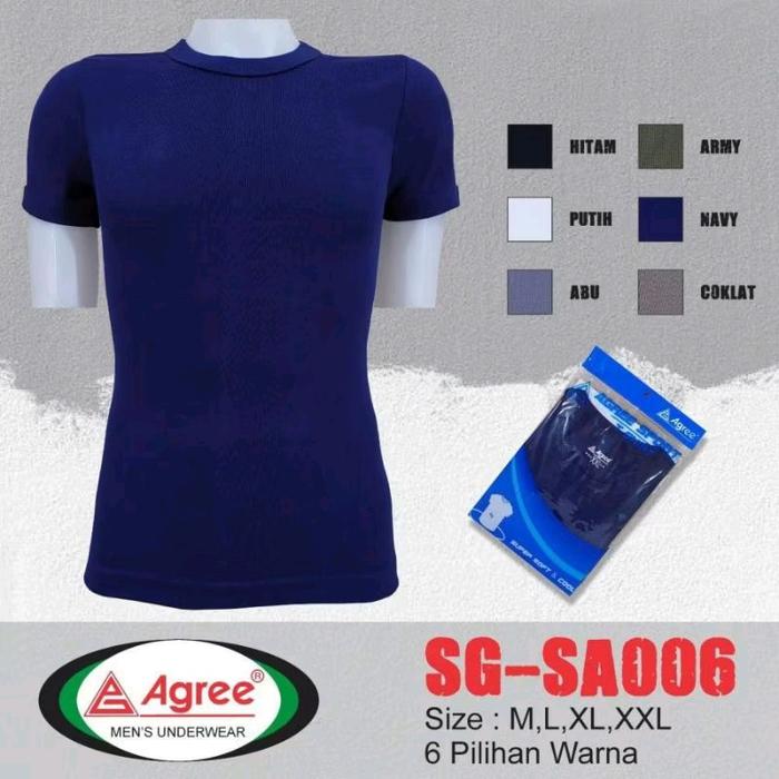 AGREE- oblong pria dewasa agree sa006 kaos pria agree/ kaos dalam pria agree