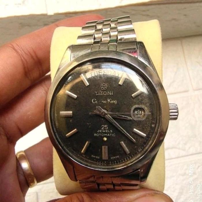 titoni cosmo king automatic us 14k gold rim bezel