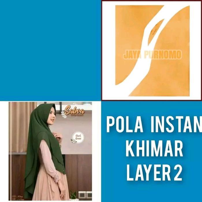 PROMO!! Pola Instan Khimar Layer Dua STOK TERBATAS!!