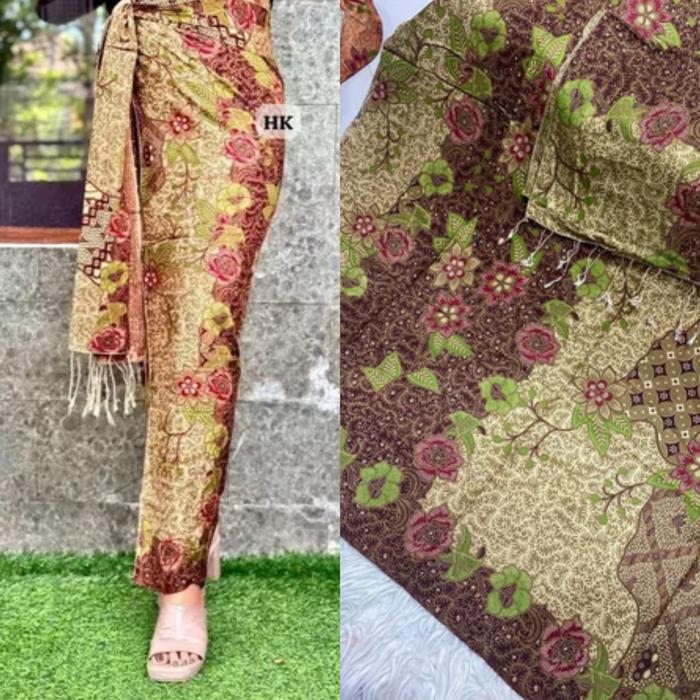 Kamen Sutra Paris ATBM Set Selendang Menawan /Kain Kamen Sutera Paris ATBM Setelan Batik