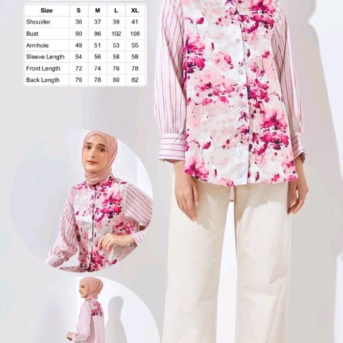Dexy shirt magenta Wanita Atasan Baju