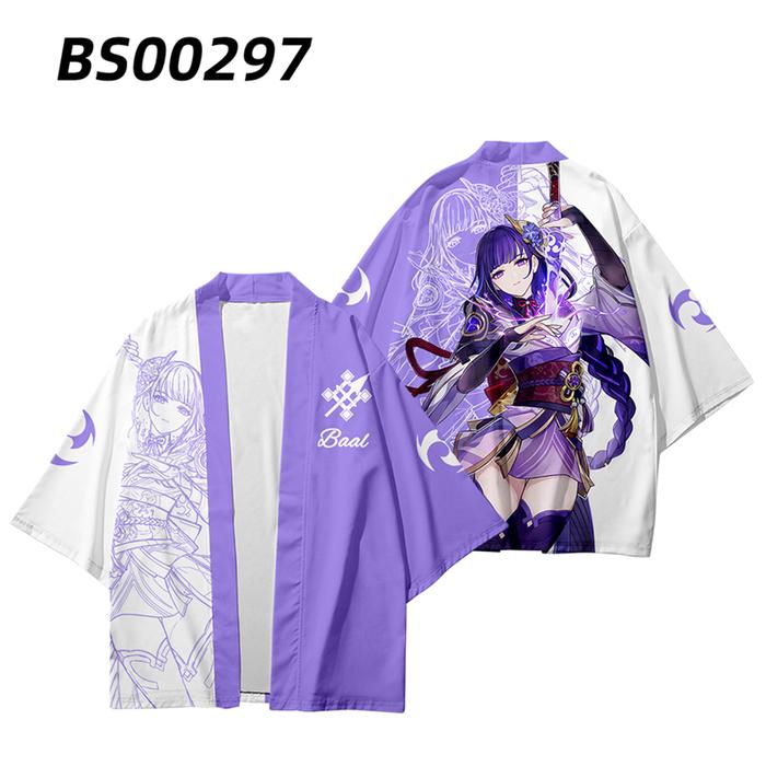 Genshin Impact Raiden Shogun Kimono Cosplay Costume Gorou Casual