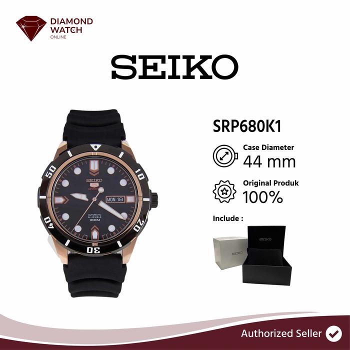 Seiko 5 Sports SRP680K1 Automatic 24 Jewels 100M Rubber Strap